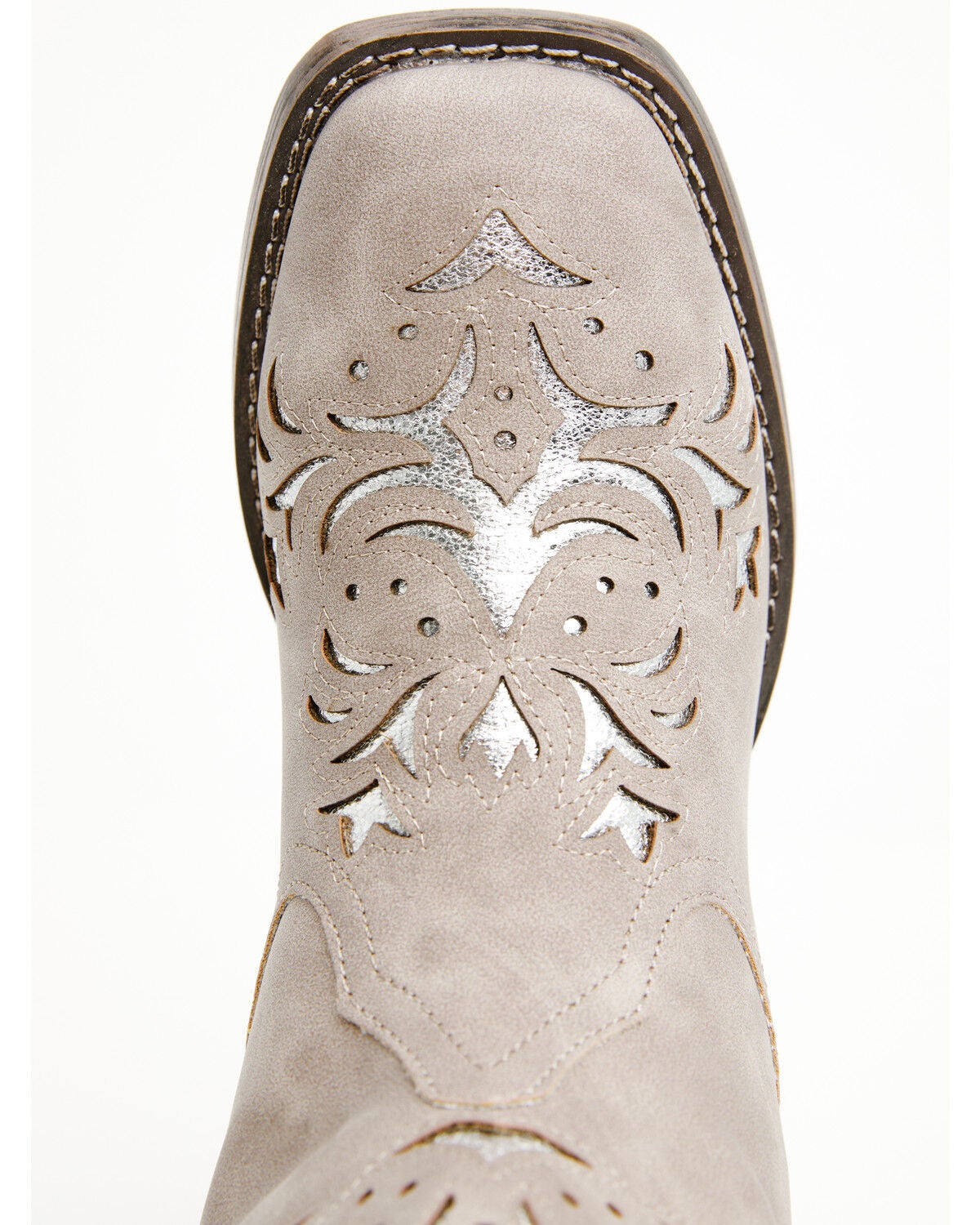 Image #6 - Roper Women's Kennedy Performance Western Boots - Broad Square Toe, Grey, hi-res