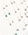 Image #3 - Shyanne Women's Teal Stone Earring Pack - 20 Piece, Silver, hi-res