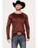 RANK 45® Men's Long Sleeve Performance T-Shirt, Wine, hi-res