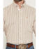 Image #3 - George Strait by Wrangler Men's Striped Short Sleeve Button-Down Stretch Western Shirt - Tall, Tan, hi-res
