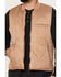 Image #3 - Brixton Men's Abraham Reversible Vest, Beige/khaki, hi-res