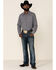 Image #2 - Stetson Men's Original Rugged Ombre Check Twill Plaid Long Sleeve Western Shirt, Burgundy, hi-res