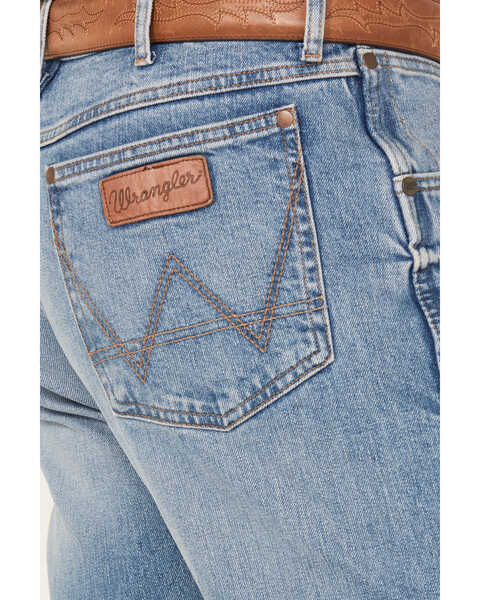 Image #4 - Wrangler Retro Men's Light Wash Relaxed Bootcut Stretch Jeans, Light Wash, hi-res