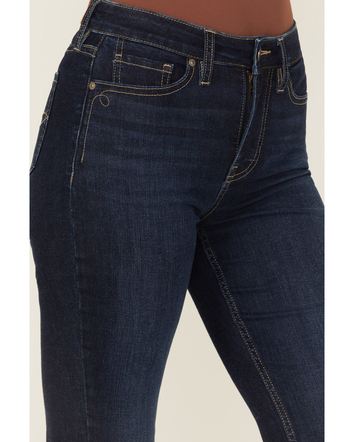 Image #2 - Shyanne Women's Celeste Dark Wash High Rise Sculpt Bootcut Stretch Denim Jeans, Dark Wash, hi-res