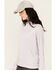 Image #2 - Carhartt Women's Force Sun Defender Relaxed Fit Lightweight Logo Hooded Graphic Long Sleeve, Light Purple, hi-res