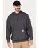 Image #1 - Carhartt Men's FR Force Midweight Sleeve Logo Hooded Work Sweatshirt , Black, hi-res