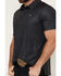 Image #3 - Panhandle Men's Geo Print Short Sleeve Stretch Polo Shirt, Charcoal, hi-res