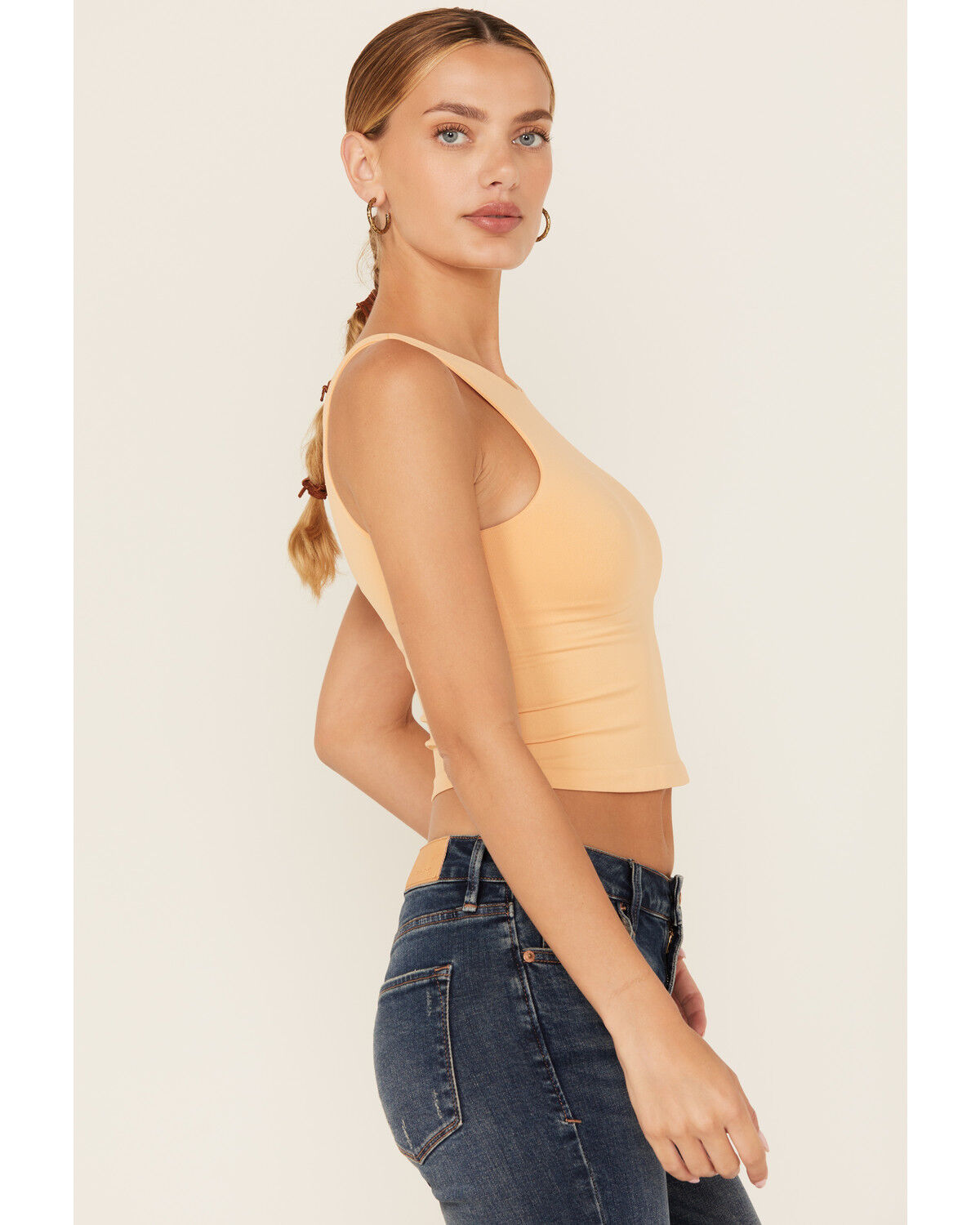 Image #2 - Free People Women's Clean Lines Sleeveless Cami, Orange, hi-res