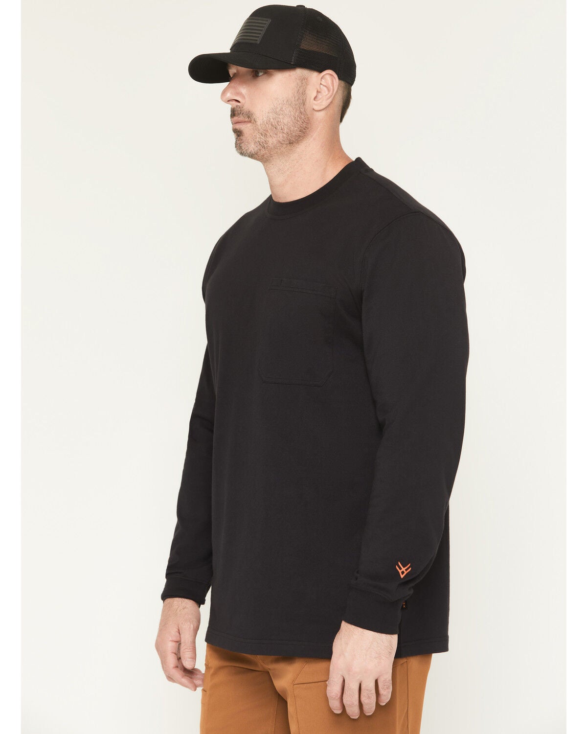 Image #3 - Hawx Men's Harvest Long Sleeve Graphic Work T-Shirt, Black, hi-res
