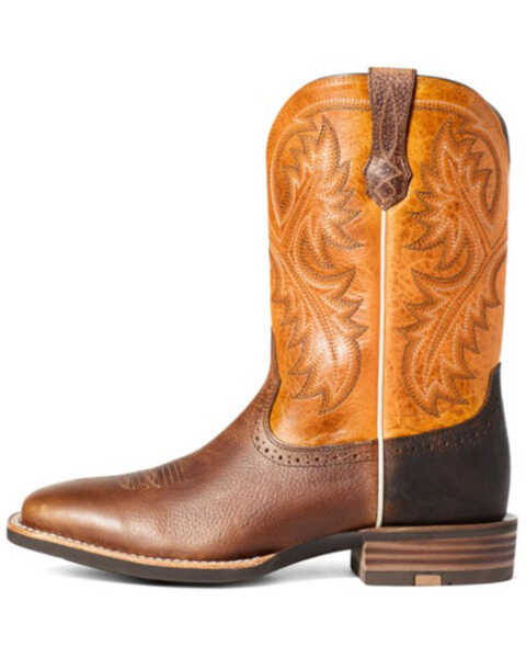 Image #2 - Ariat Men's Quickdraw Pinto Western Performance Boots - Broad Square Toe, Brown, hi-res