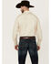 Image #4 - Gibson Men's Basic Solid Long Sleeve Pearl Snap Western Shirt, Tan, hi-res
