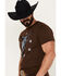 Image #2 - Cody James Men's Country and Proud Short Sleeve Graphic T-Shirt, Coffee, hi-res