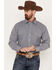 Image #1 - Resistol Men's Thorn Mini Checkered Print Long Sleeve Pearl Snap Western Shirt, , hi-res