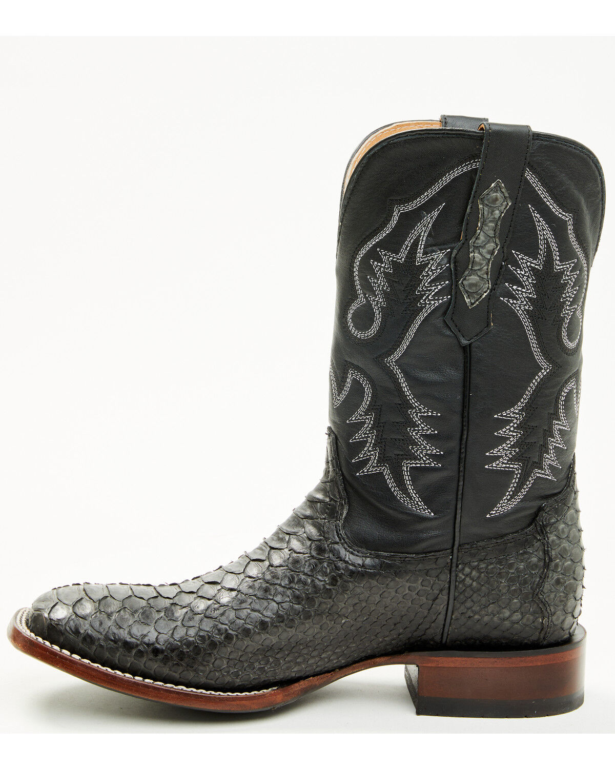 Image #3 - Cody James Men's Exotic Python Western Boots - Broad Square Toe, Grey, hi-res