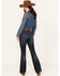 Image #3 - Wrangler Women's Madilyn Dark Wash High Rise Flare Stretch Denim Jeans, Dark Wash, hi-res