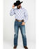 Image #6 - Tuf Cooper Men's Stretch Paisley Print Long Sleeve Western Shirt , Blue, hi-res