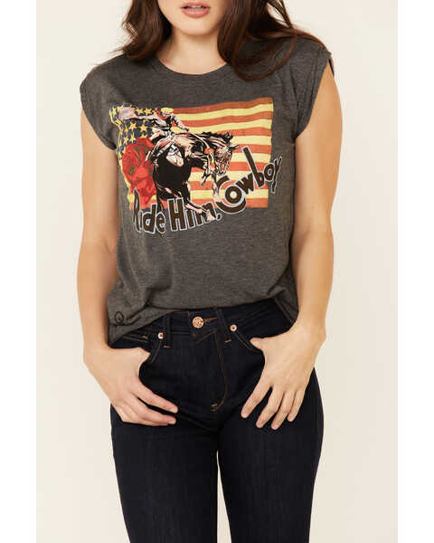 Image #3 - Rodeo Quincy Women's Ride Him Cowboy Graphic Short Sleeve Tee , , hi-res