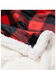 Image #3 - Carstens Home Lumberjack Plaid Sherpa Throw Blanket, Red, hi-res