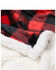 Image #3 - Carstens Home Red Lumberjack Plaid Sherpa Throw Blanket, Red, hi-res