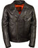 Image #1 - Milwaukee Leather Men's Side Set Belt Utility Pocket Motorcycle Jacket, Black, hi-res