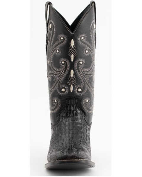 Image #3 - Ferrini Men's Caiman Croc Print Western Boots - Broad Square Toe, Black, hi-res
