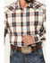 Image #3 - Roper Men's Amarillo Plaid Print Long Sleeve Pearl Snap Western Shirt, Dark Red, hi-res