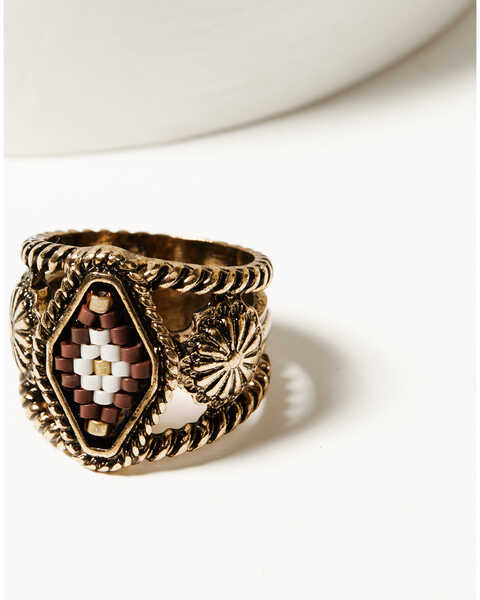 Image #2 - Shyanne Women's Summer Moon Antique Gemstone Ring Set , Gold, hi-res