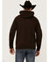 Image #4 - Rock & Roll Denim Men's Southwestern Print Logo Hooded Sweatshirt, Dark Brown, hi-res