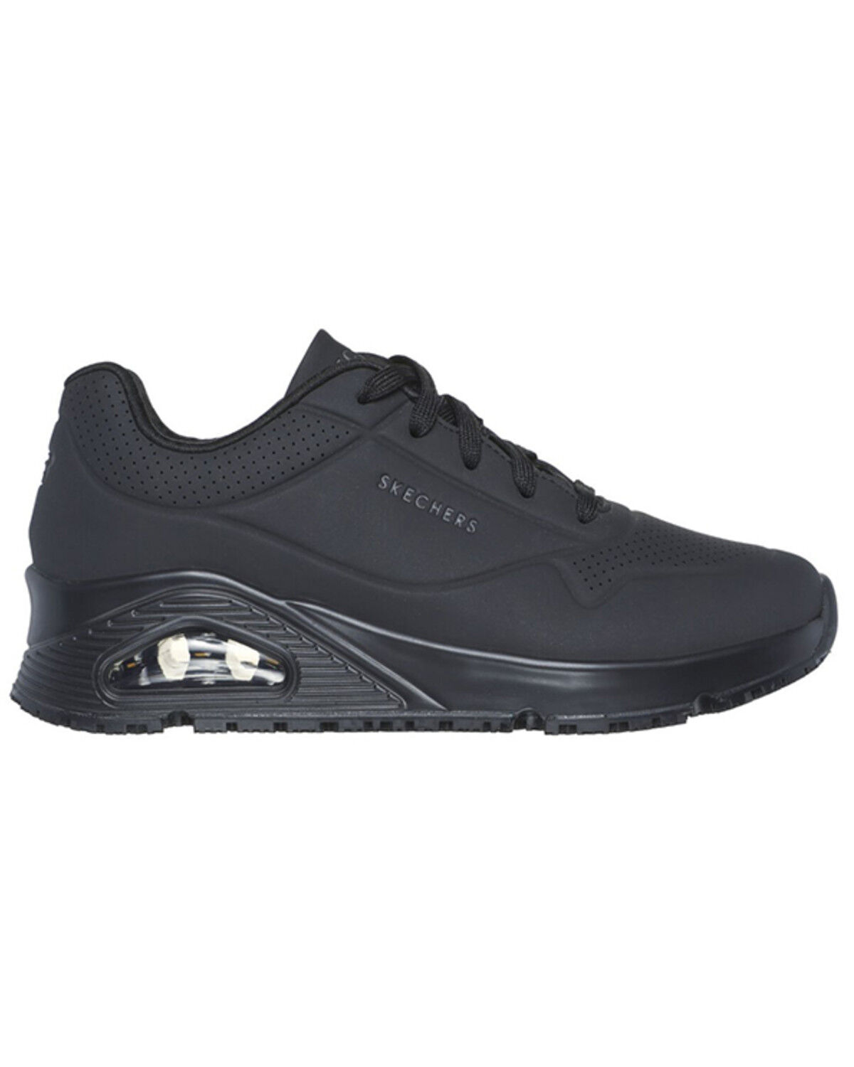 Image #1 - Skechers Women's Relaxed Fit Uno Sr Work Shoes - Round Toe, Black, hi-res