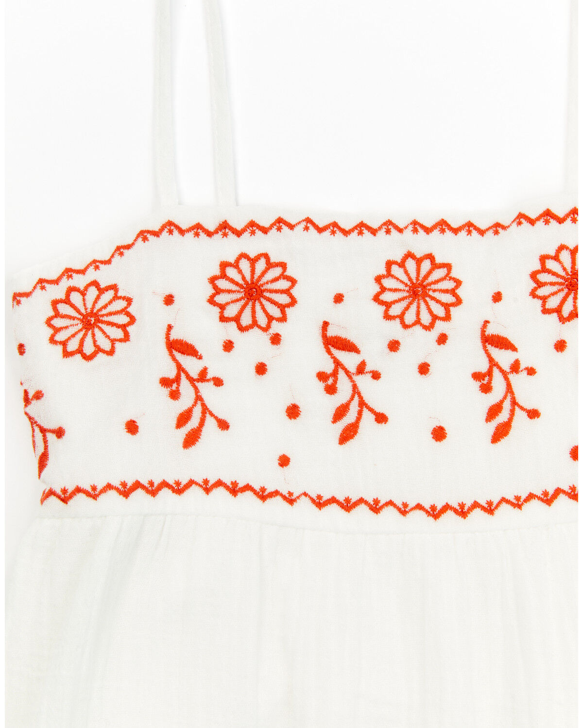Image #2 - Yura Girls' Maxi Embroidered Western Dress, White, hi-res