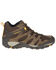 Image #2 - Merrell Men's Alverstone Waterproof Hiking Boots - Soft Toe, Dark Brown, hi-res