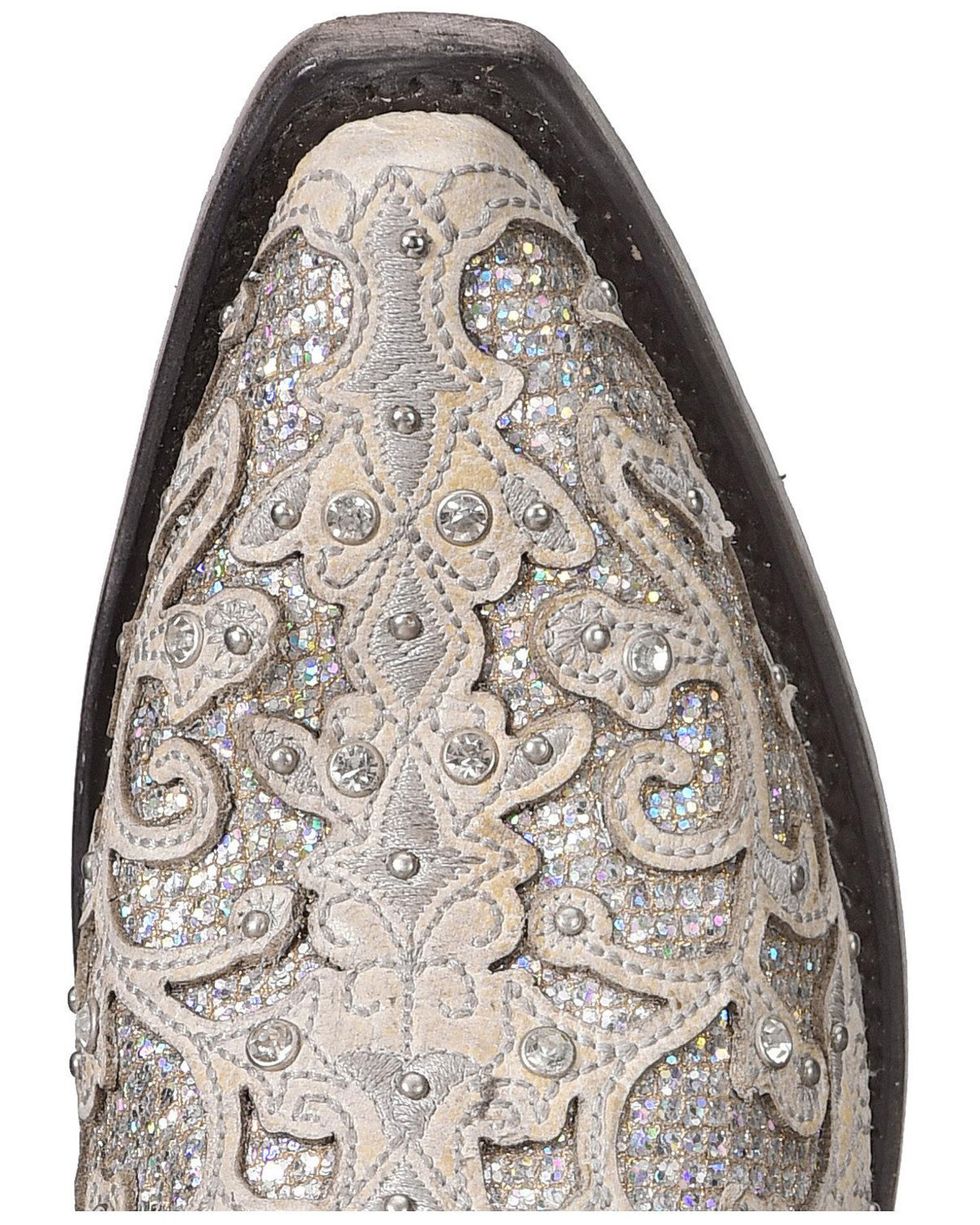 Corral Women s Glitter Inlay and Crystals Wedding Boots Snip Toe Sheplers
