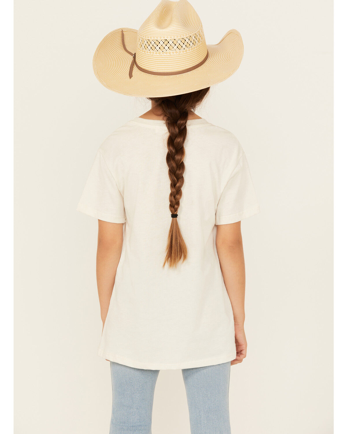 Image #4 - La La Land Girls' This Ain't Texas Short Sleeve Graphic Tee, Cream, hi-res
