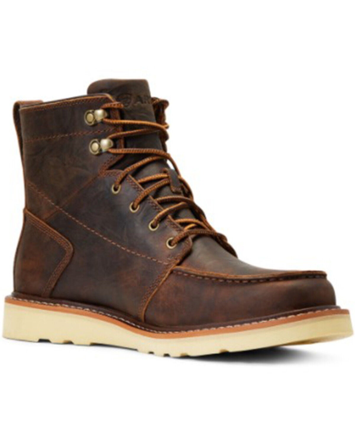 Ariat Men's Recon Lace Barn Brown Full-Grain Casual Wedge Boot - Round Toe, Brown, hi-res