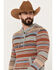 Image #2 - Pendleton Men's Medallion Striped Hooded Pullover, Grey, hi-res