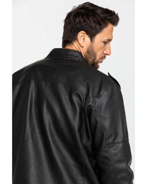 Image #5 - Cody James Men's Backwoods Distressed Faux Leather Moto Jacket , , hi-res