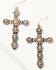 Image #1 - Shyanne Women's Oversized Cross Drop Earrings, Pink, hi-res