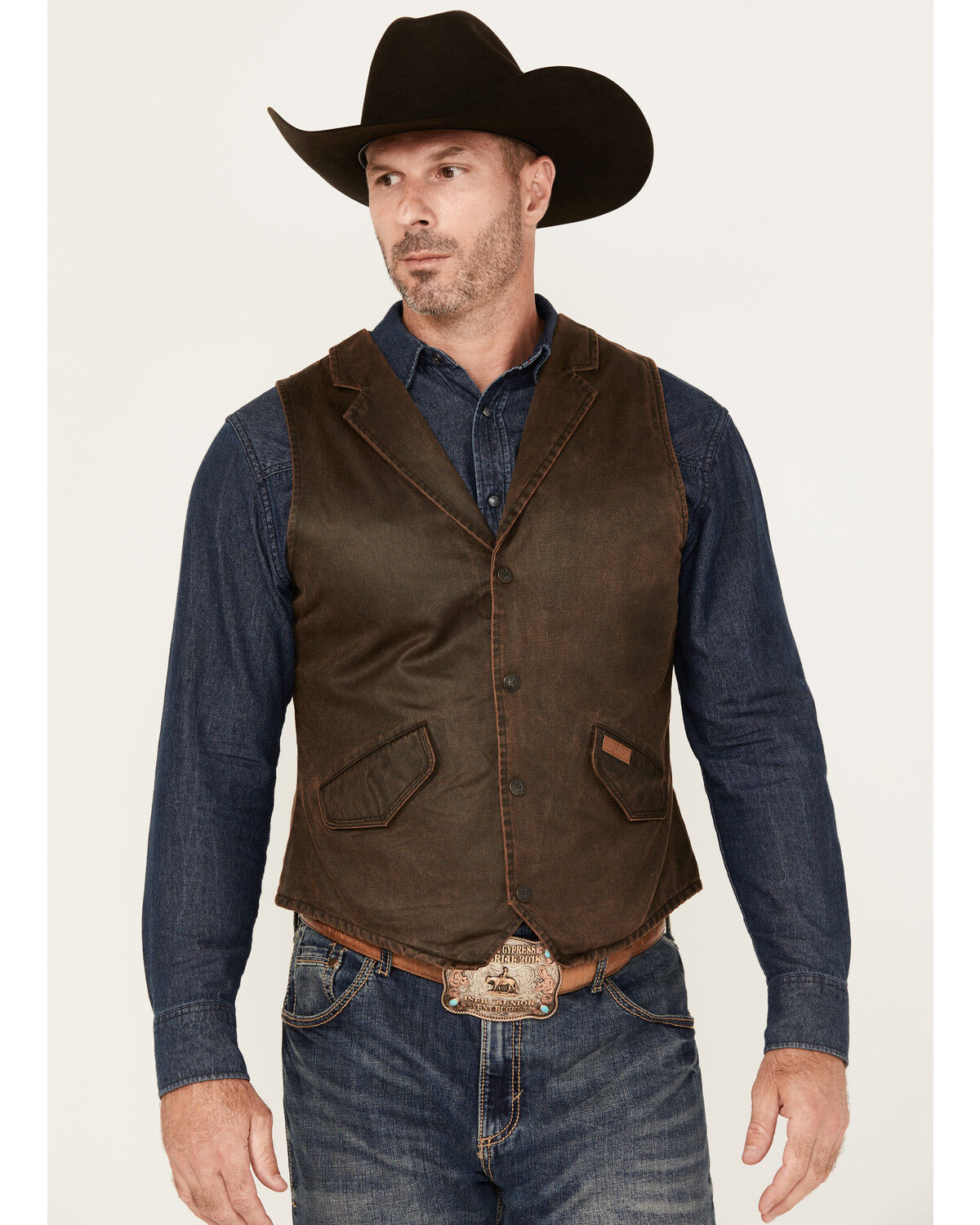 Image #1 - Outback Trading Co. Men's Arkansas Canyon Land Vest, Brown, hi-res