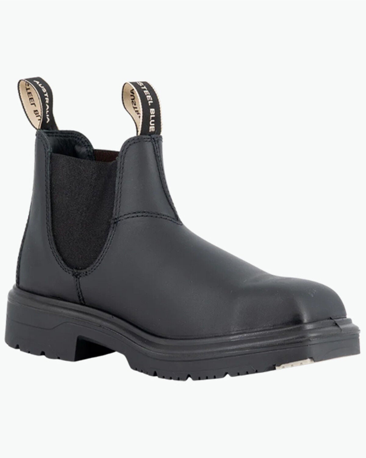 Image #1 - Steel Blue Men's Hobart Slip-On Station Work Boots - Steel Toe, Black, hi-res