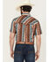 Image #4 - RANK 45® Men's Sierra Peak Striped Short Sleeve Snap Performance Western Shirt, Multi, hi-res