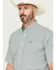 Image #2 - Cinch Men's Plaid Print Short Sleeve Button-Down Western Shirt, Green, hi-res