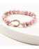 Image #5 - Keep it Gypsy Women's 5-piece Gold & Pink Leopard Beaded Bracelet Set, Pink, hi-res