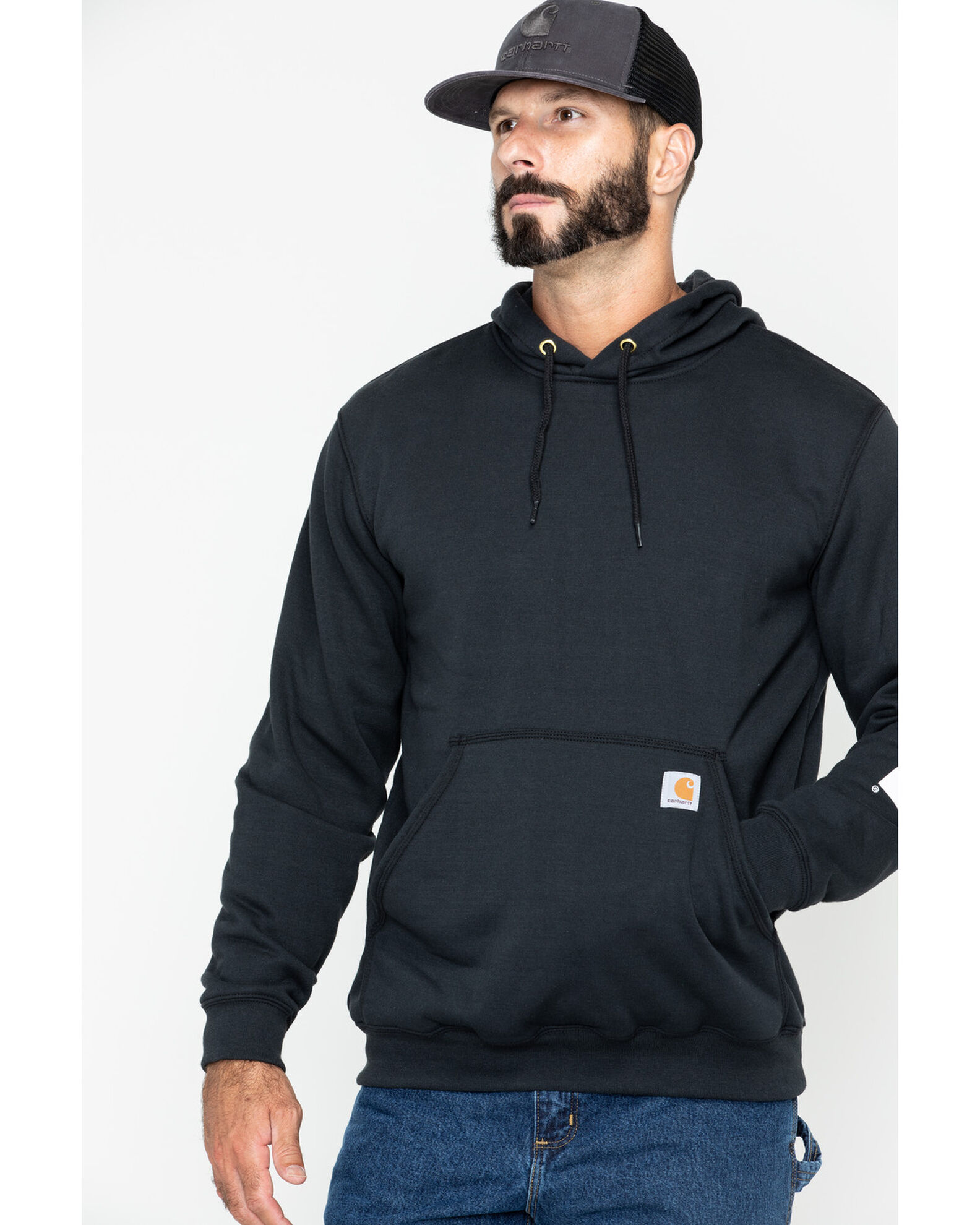 Mens black carhartt hoodie on sale