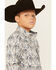 Image #2 - Cody James Boys' Rodeo Runway Paisley Print Long Sleeve Snap Western Shirt, Blue, hi-res