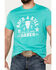 Rock & Roll Denim Men's Rodeo Skull Short Sleeve Graphic T-Shirt, Turquoise, hi-res