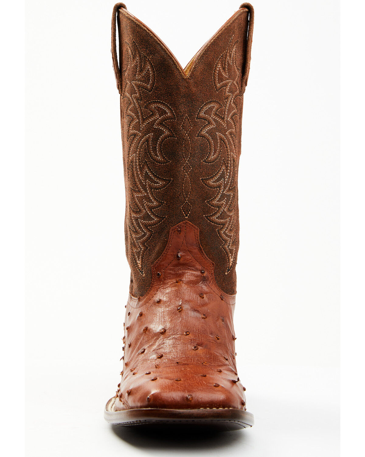 Image #4 - Cody James Men's Brandy Genuine Ostrich Exotic Western Boots - Broad Square Toe, Red, hi-res