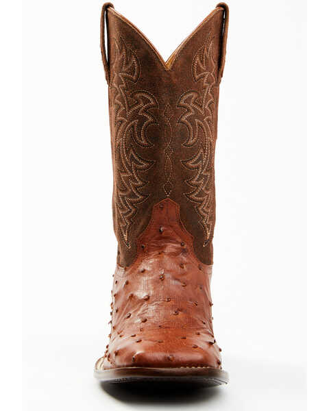 Image #4 - Cody James Men's Brandy Genuine Ostrich Exotic Western Boots - Broad Square Toe , Red, hi-res