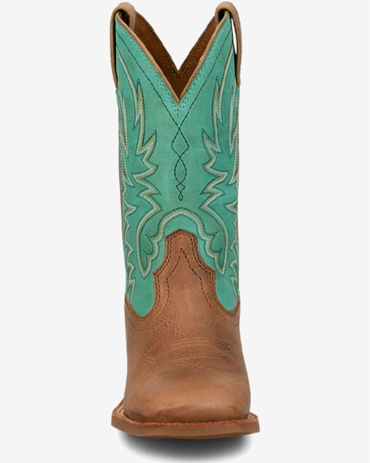 Image #4 - Justin Women's.Outlaw Ryley Performance Western Boots - Broad Square Toe, Tan/turquoise, hi-res