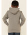 John Deere Boys' Trademark Logo Sleeve Graphic Hooded Sweatshirt , Grey, hi-res