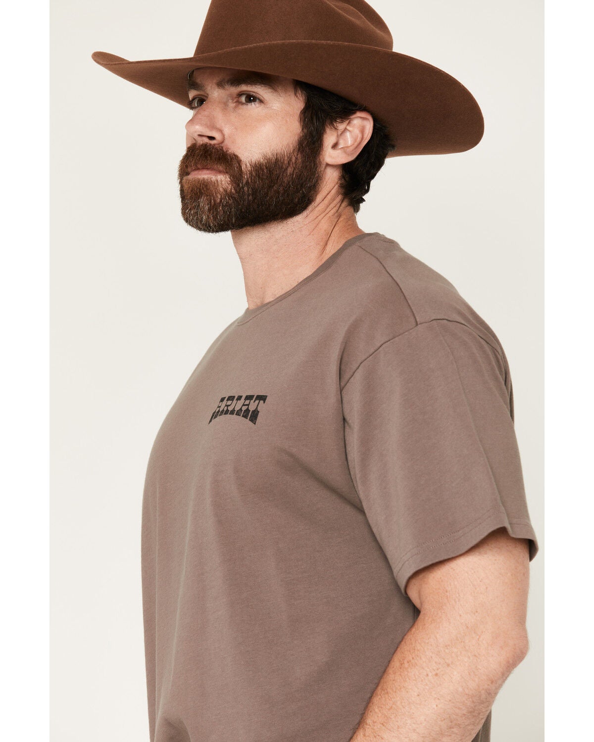 Image #3 - Ariat Men's Cowboy Approved Short Sleeve Boxy Graphic T-Shirt, Grey, hi-res